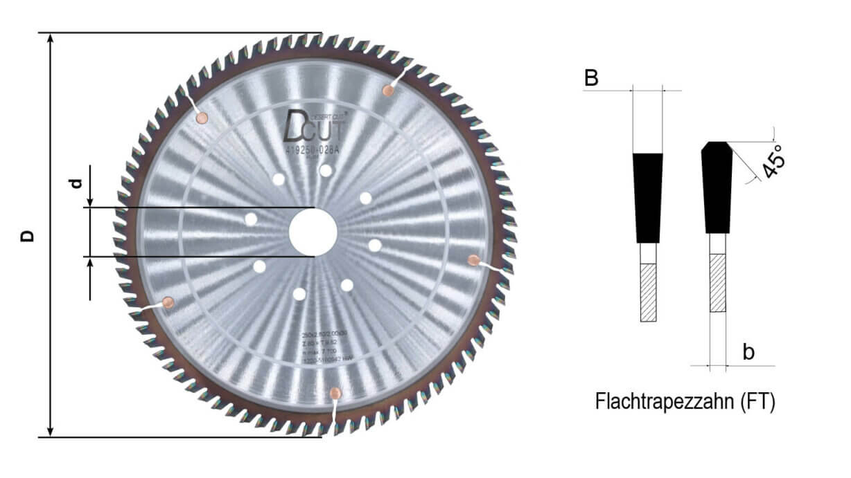Kreissägeblatt – 439 – Bemaßung-1
