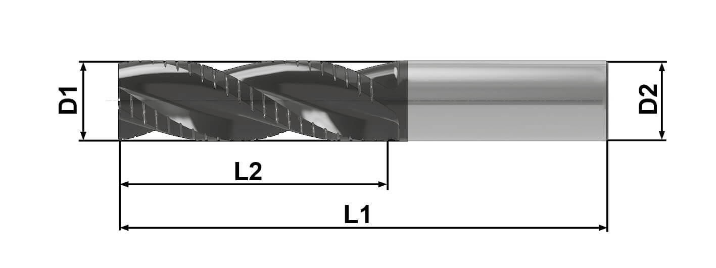 Zeichnung – Schruppfräser